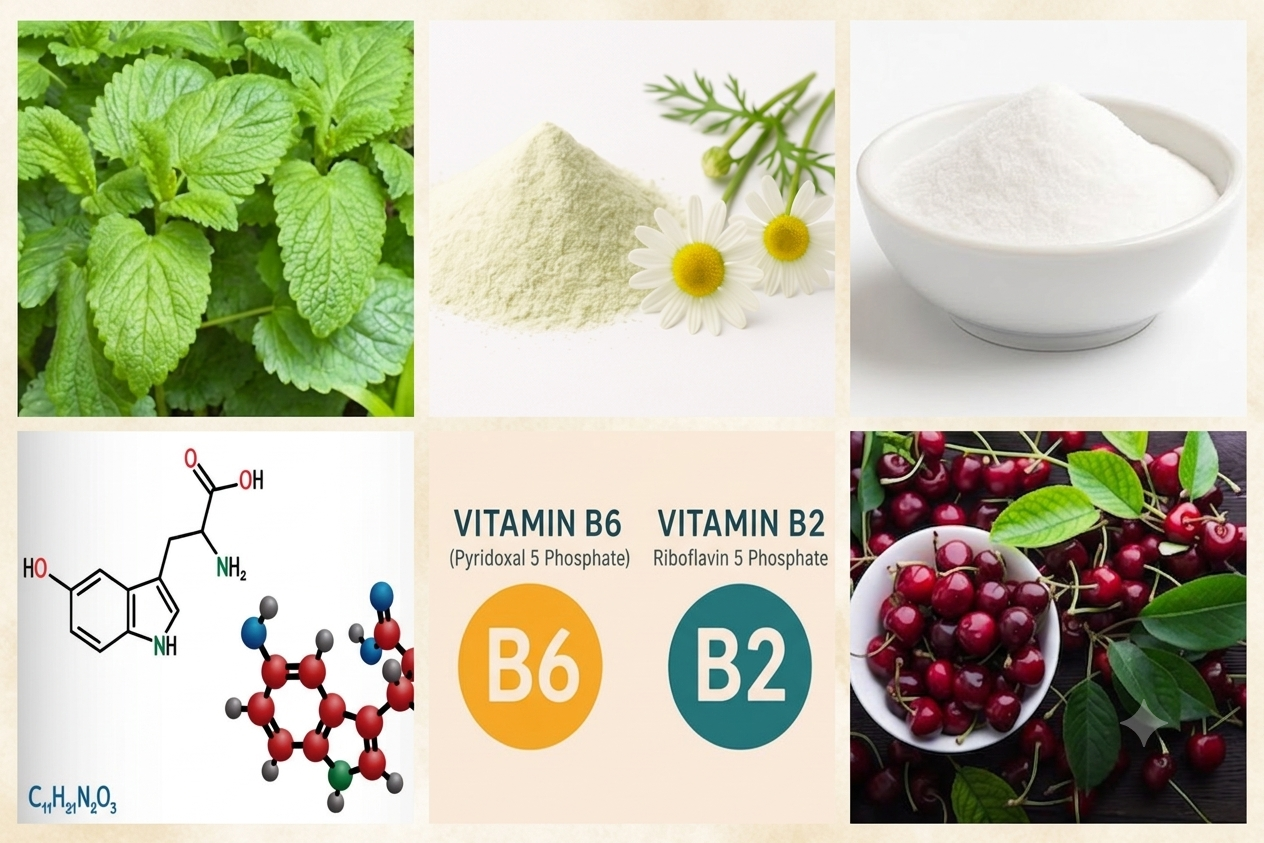 Collage of natural ingredients